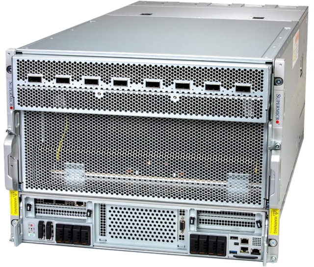 NVIDIA HGX B300 8-GPU server, angled view