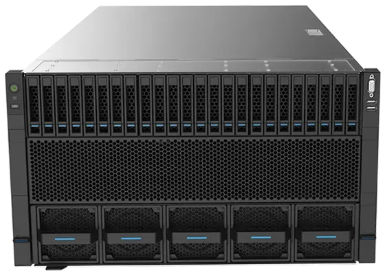 Rack-mount GPU server, front angled view